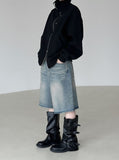 Quartet washed Bermuda denim