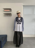 Ryan Printing Stripe Over Long Sleeve Tee