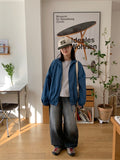 Ryoko vintage washed wide denim pants