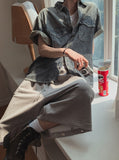 Chad Two-Tuck Snap Bermuda Pants
