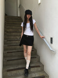 Thes Square Neck Daily Soft Short Sleeve T-Shirt