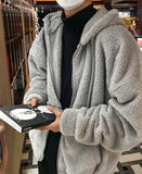 Boa fleece hooded zip-up