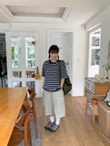 [unisex] Melu Pigment Banding Bermuda Cargo Pants