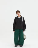 [BAONHAUS] Nteto stitch cotton pin tuck banding pants