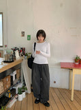 [unisex] Laryuki Pintuck Denim Wide Pants