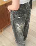 Ponte Leopard Back Pocket Wide Pants