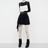 Kehi unbalanced mini skirt