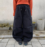 Kigen brushed banding cargo balloon wide pants