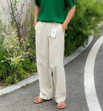 Rivet Linen Semi-Wide Slacks