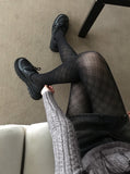 NAT Y2K Checkered See-Through Panty Stockings