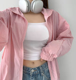 Daily Collar Light Shibori Windbreaker