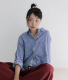 Tarson pocket boxy fit long-sleeved denim shirt