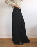 Benon Star Rivet Wide Cotton Pants