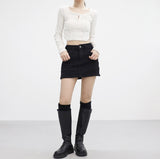 Fera Button Cropped T-Shirt