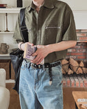 Loib Pig Zipper Short Sleeve Shirt