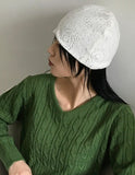 LACE PUNCHING BEANIE