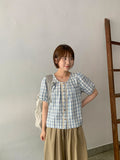 Hulco Lace Check Short Sleeve Blouse