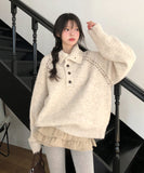 Tessie Stitch High Neck Two-Way Knit