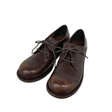 School Round Lace-up Loafers