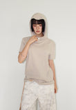 CURVE HOODED HALF TEE
