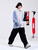 CHECK FABRIC MIX SHIRT