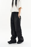 Double placket eyelet wide pants