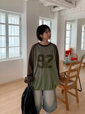 [BAONHAUS] Kill Motor Color Matching Lettering Over Sweatshirt