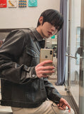 Glam Leather Stitch Jacket