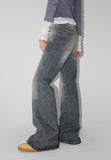 SIDE STUD FLARE DENIM