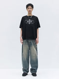 CELTIC CROSS WASHED HALF T
