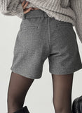 Leaf Wool High Shorts