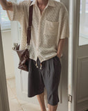 Marilyn Mesh Knit Short Sleeve Shirt