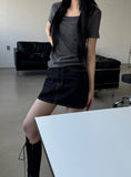 Mono Stitch Denim Mini
