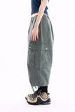 Positano wrinkle cargo capri pants