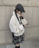 Jad mink fur zip-up