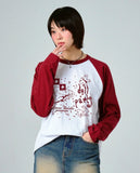 DOLL PARTS Raglan Long Sleeve T-shirt