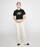 Ribbon Ballerina Logo Cropped Short Sleeve Tee