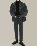 Oversize denim jacket Gray