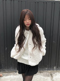Anju Fur Collar Quilted Short Jacket