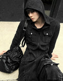 Pigment Long Sleeve Line Hood Zip-up