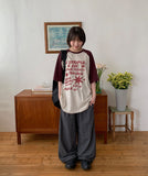 [unisex] Momoku color matching printing over short sleeve tee