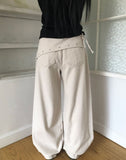 Maon Eyelet Scarf Layered Cotton Pants