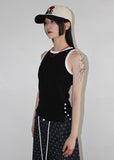 SIDE BUTTON SLEEVELESS