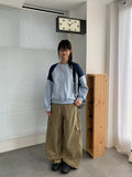 Dadin Cargo Wide Cut Cotton Pants