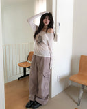 Pony Printing One Shoulder Long Sleeve