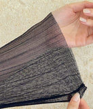 Rimel Pleats Half Neck See-through T-blouse