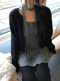 [Tie SET] Alan Muffler Button Shirring Sleeveless One Piece