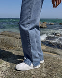Dunce Wide Slit Denim Pants