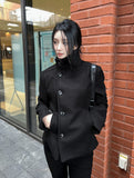 Line Slim High Neck Coat