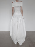 Lovell Drape One-Shoulder Off-Sleeveless